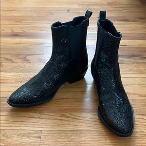 Katy Perry Black Ziggy Boots Size 7.5
